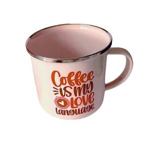 Enamel Camp Mug Pink 12oz Coffee Mug
